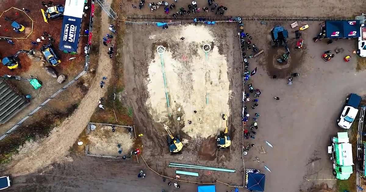 Aerial drone inspection of NYC construction site showing bird's-eye view by FPV NYC