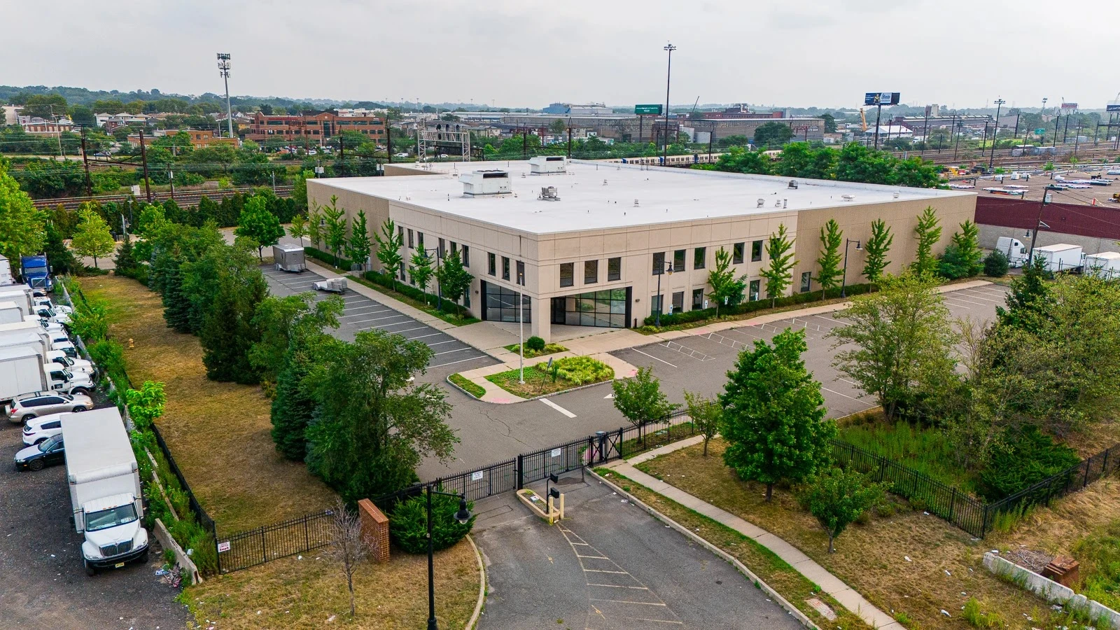 Real estate drone photo aerial view of residential property by FPV NYC